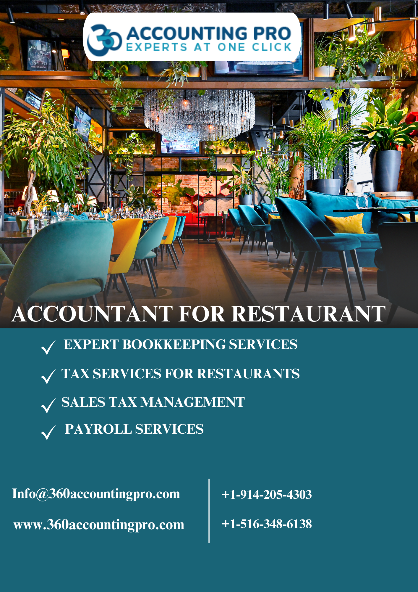 Accountant for Restaurant | Optimizing Restaurant Finances: Comprehensive Bookkeeping, Tax, and Payroll Services in the United States
